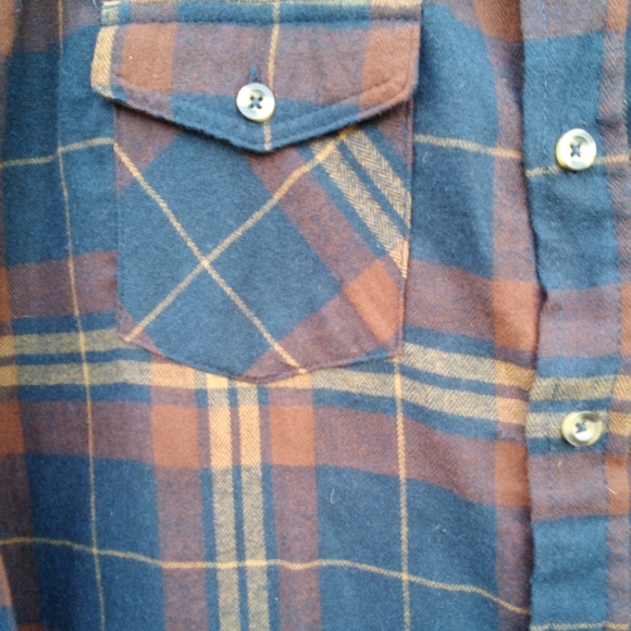 Open Trails Long Sleeve Button Down Flannel Shirt Man's Sz. XL - Picture 3 of 4